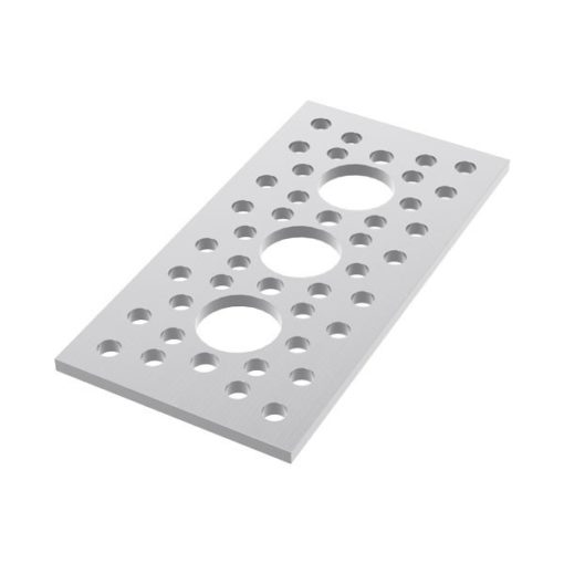 585720 3" x 1.5" Pattern Plate (3 hole)