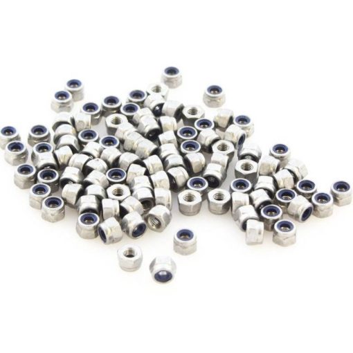 100 pieces, M3 self locking nuts compatible with both MakerBeam and OpenBeam bolts  (100405)