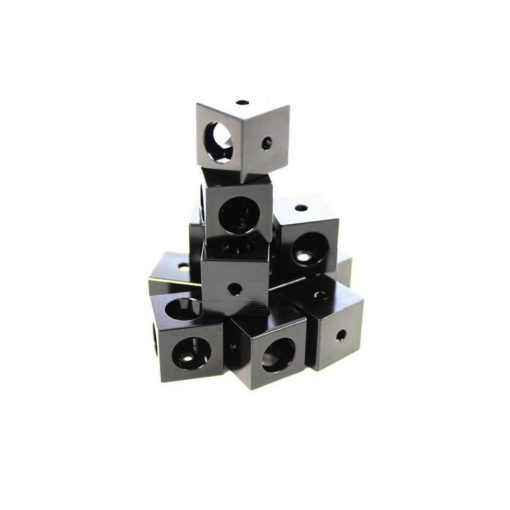 Junction cubes black for 15x15 profiles