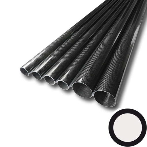 Carbon fiber tube, wound, 3k-PW (diam. 10mm / 8) x 1000 mm