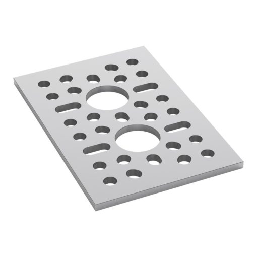 1123 Series Pattern Plate (1 x 2 Hole  43 x 72mm)