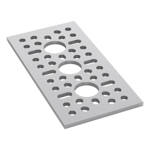 1123 Series Pattern Plate (1 x 3 Hole  43 x 96mm)