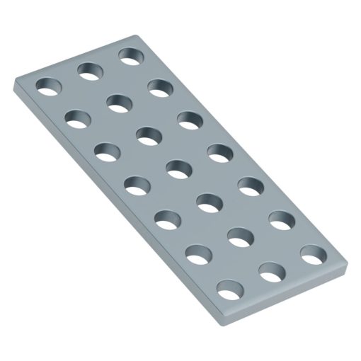 1139 Series Steel Grid Plates (3 x 7 Hole  24 x 56mm) - 2 Pack