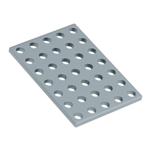1139 Series Steel Grid Plates (5 x 7 Hole  40 x 56mm) - 2 Pack