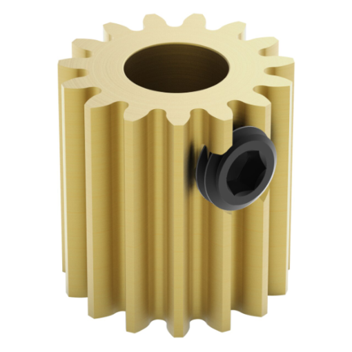 2304 Series Brass  MOD 0.8  Round Bore  Set Screw Pinion Gear (6mm Bore  15 Tooth)