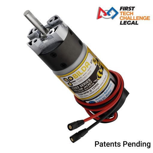 5202 Series Yellow Jacket Planetary Gear Motor (139:1 Ratio  43 RPM  3.3 - 5V Encoder)