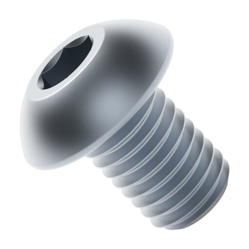 2802 Series Zinc-Plated Steel Button Head Screw (M4 x 0.7mm  6mm Length) - 25 Pack