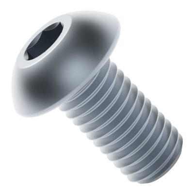 2802 Series Zinc-Plated Steel Button Head Screw (M4 x 0.7mm  8mm Length) - 25 Pack