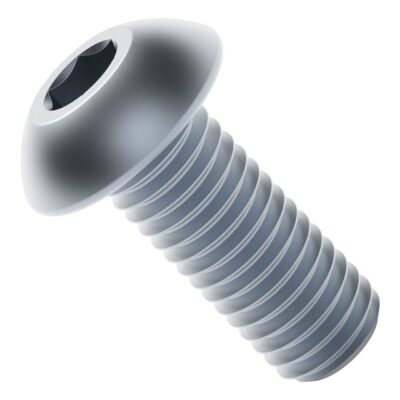 2802 Series Zinc-Plated Steel Button Head Screw (M4 x 0.7mm  10mm Length) - 25 Pack