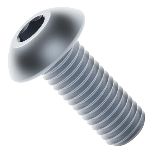 2802 Series Zinc-Plated Steel Button Head Screw (M4 x 0.7mm  10mm Length) - 25 Pack