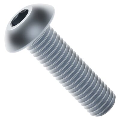 2802 Series Zinc-Plated Steel Button Head Screw (M4 x 0.7mm  14mm Length) - 25 Pack