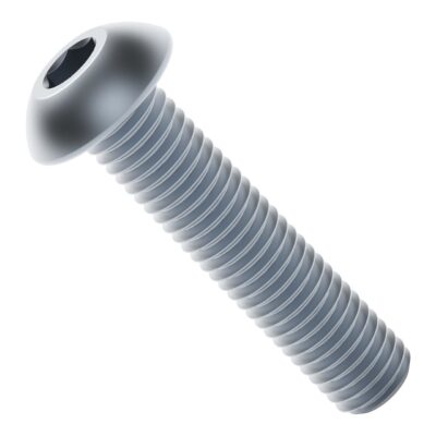 2802 Series Zinc-Plated Steel Button Head Screw (M4 x 0.7mm  18mm Length) - 25 Pack