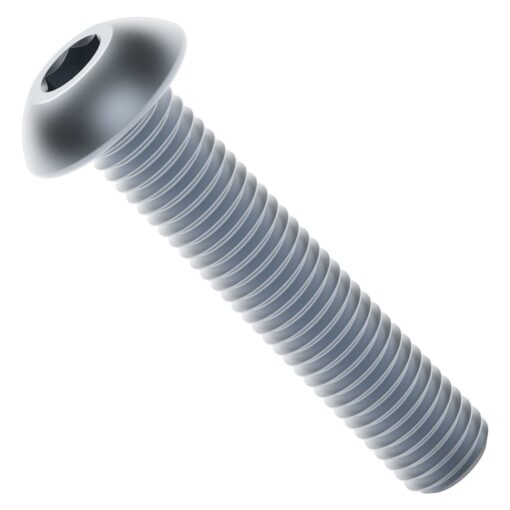 2802 Series Zinc-Plated Steel Button Head Screw (M4 x 0.7mm  20mm Length) - 25 Pack