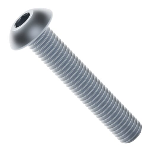 2802 Series Zinc-Plated Steel Button Head Screw (M4 x 0.7mm  22mm Length) - 25 Pack