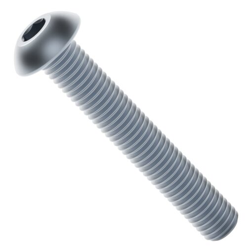 2802 Series Zinc-Plated Steel Button Head Screw (M4 x 0.7mm  25mm Length) - 25 Pack