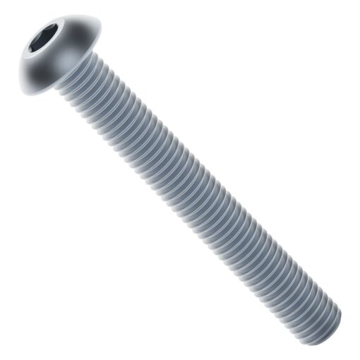 2802 Series Zinc-Plated Steel Button Head Screw (M4 x 0.7mm  30mm Length) - 25 Pack