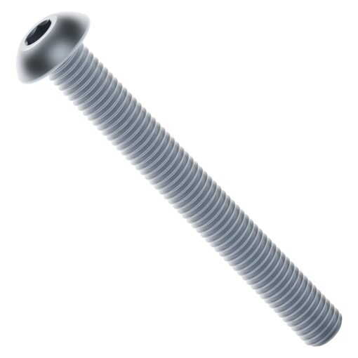 2802 Series Zinc-Plated Steel Button Head Screw (M4 x 0.7mm  35mm Length) - 25 Pack