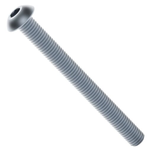 2802 Series Zinc-Plated Steel Button Head Screw (M4 x 0.7mm  40mm Length) - 25 Pack