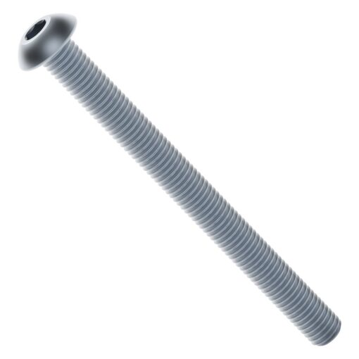 2802 Series Zinc-Plated Steel Button Head Screw (M4 x 0.7mm  45mm Length) - 25 Pack