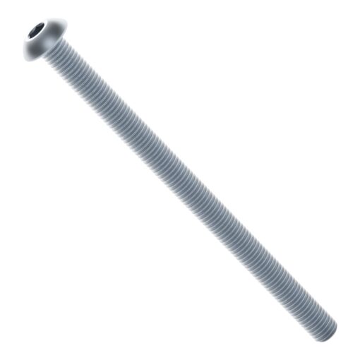 2802 Series Zinc-Plated Steel Button Head Screw (M4 x 0.7mm  60mm Length) - 25 Pack