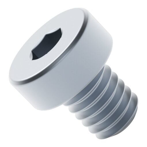 2804 Series Zinc-Plated Steel Low Profile Socket Head Screw (M4 x 0.7mm  5mm Length) - 25 Pack