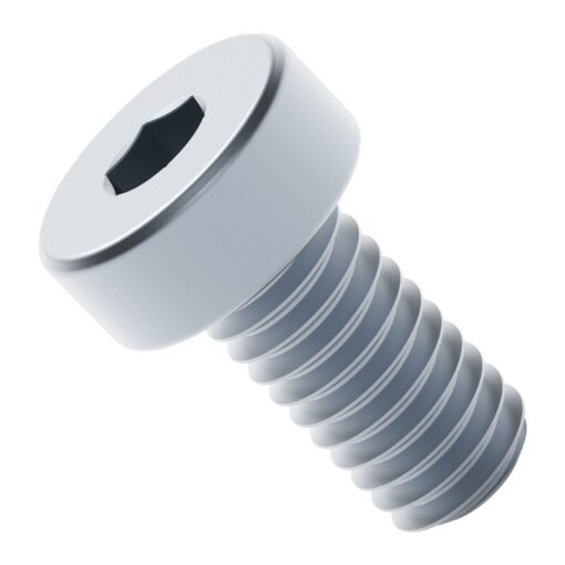 2804 Series Zinc-Plated Steel Low Profile Socket Head Screw (M4 x 0.7mm  6mm Length) - 25 Pack