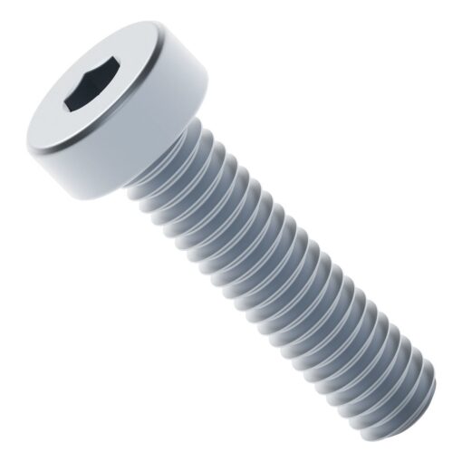 2804 Series Zinc-Plated Steel Low Profile Socket Head Screw (M4 x 0.7mm  16mm Length) - 25 Pack
