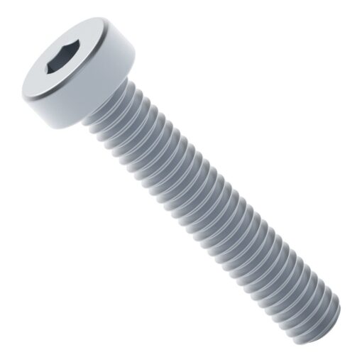 2804 Series Zinc-Plated Steel Low Profile Socket Head Screw (M4 x 0.7mm  22mm Length) - 25 Pack