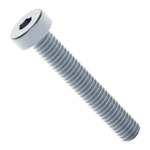 2804 Series Zinc-Plated Steel Low Profile Socket Head Screw (M4 x 0.7mm  25mm Length) - 25 Pack