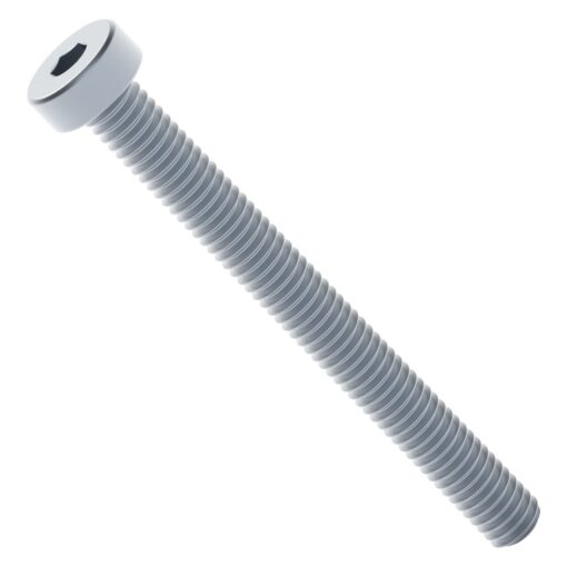 2804 Series Zinc-Plated Steel Low Profile Socket Head Screw (M4 x 0.7mm  40mm Length) - 25 Pack