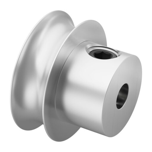 3401 Series Set Screw Round Belt Pulley (4mm Bore  8mm PD)