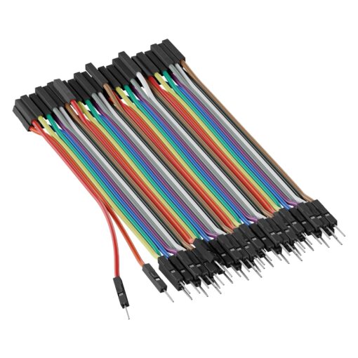 Male to Female Jumper Wire (Multicolor  10cm Length) - 40 Pack