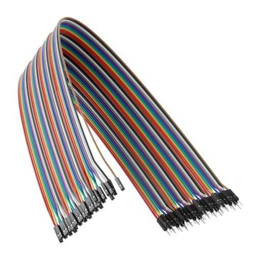 Male to Female Jumper Wire (Multicolor  50cm Length) - 40 Pack