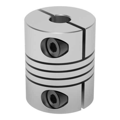 Flexible Clamping Shaft Coupler (8mm Round Bore to 0.250" Round Bore)