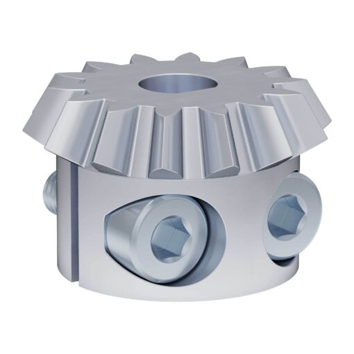 2306 Series Steel, MOD 1.5, Clamping Pinion Bevel Gear (6mm D-Bore, 14 Tooth)