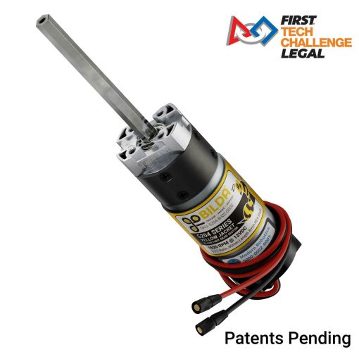 5204 Series Yellow Jacket Planetary Gear Motor (3.7:1 Ratio, 80mm Length 8mm REX Shaft, 1620 RPM, 3.3 - 5V Encoder)