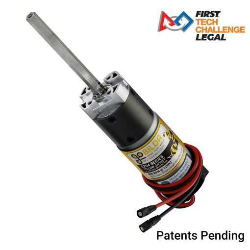 5204 Series Yellow Jacket Planetary Gear Motor (13.7:1 Ratio, 80mm Length 8mm REX Shaft, 435 RPM, 3.3 - 5V Encoder)
