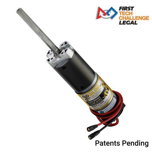 5204 Series Yellow Jacket Planetary Gear Motor (188:1 Ratio, 80mm Length 8mm REX Shaft, 30 RPM, 3.3 - 5V Encoder)