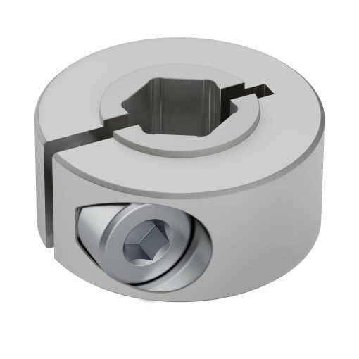 2910 Series Aluminum Clamping Collar (8mm REX ID x 20mm OD, 9mm Length)