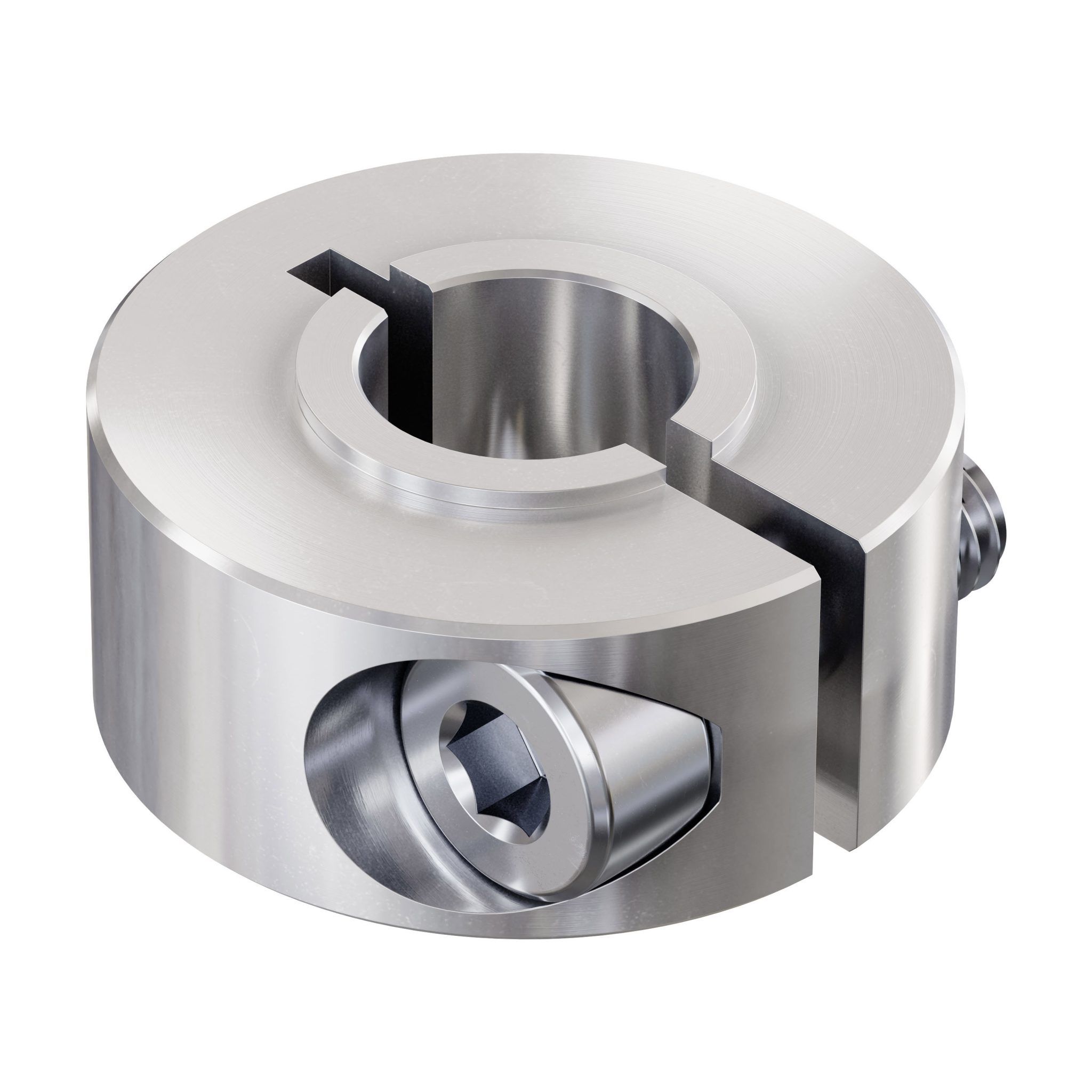 2910 Series Aluminum Clamping Collar (8mm ID x 21mm OD, 9mm Length