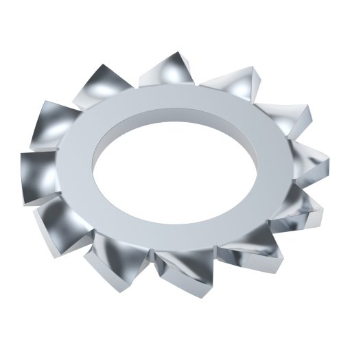 Esterna in acciaio zincato serie 2810 - Rondella di bloccaggio del dente (4 mm ID x 8 mm OD) - Confezione da 25