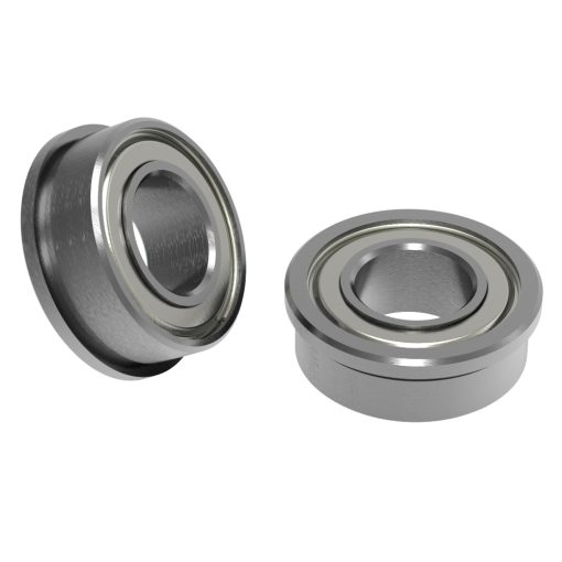 1601 Series Flanged Ball Bearing (1/4" ID x 1/2" OD, 3/16" Thickness) - 2 Pack