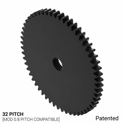 32P, 56 Tooth, 25T 3F Spline Servo Mount Gear (Acetyl)