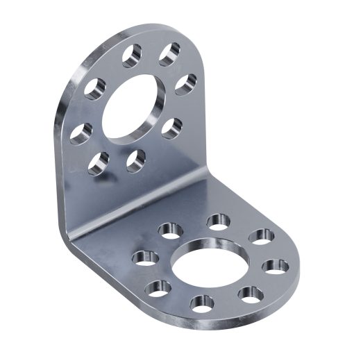 1141 Series Round-End Steel Angle Pattern Bracket (90°, 1 Hole) - 2 Pack